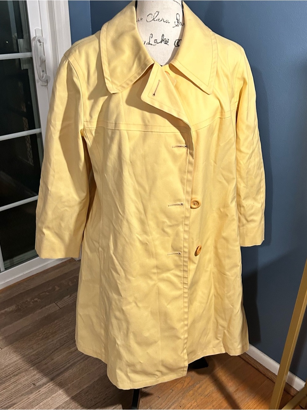 London Fog midi length rain coat